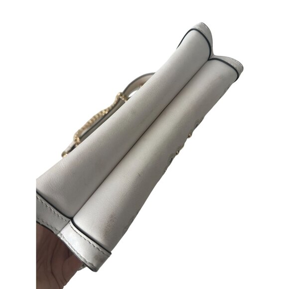 MICHAEL KORS Cream Leather Studded Convertible Chain Handbag - Picture 5 of 6